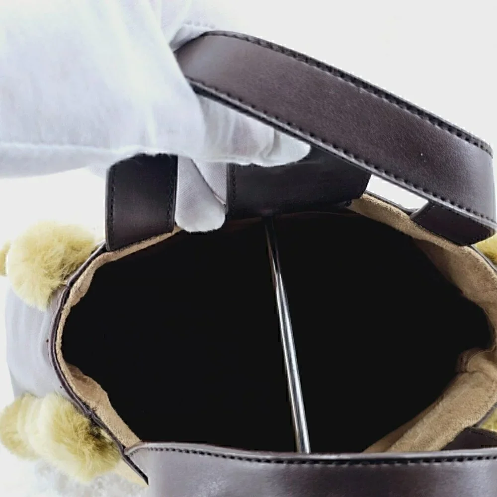 Bath and Body Works Fur and Faux Leather Top Handle Satchel